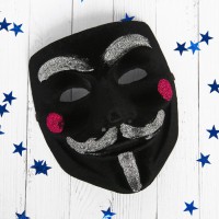 Карнавальная маска ГАЙ ФОКС (чёрная)