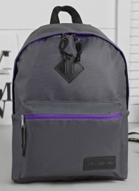 Рюкзак на молнии, 1 отдел, наружный карман, цвет серый