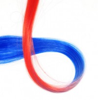Прядка волос Сине-Красная