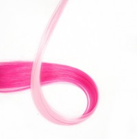 Прядка волос Розовая-Бледно-розовая