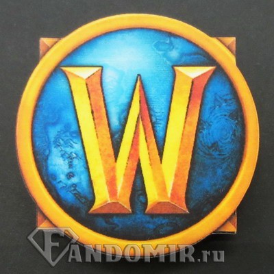 Значок деревянный WORLD OF WARCRAFT. Logo #2 (цветной)