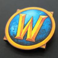 Значок деревянный WORLD OF WARCRAFT. Logo #2 (цветной) - Значок деревянный WORLD OF WARCRAFT. Logo #2 (цветной)