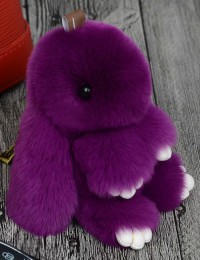 Брелок Зайка-пушистик (16-20см) Фиолетовый