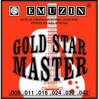 Струны EMUZIN 6 ГСМ-02 09-42 Gold Star Master. Акустика+Электро (сталь)