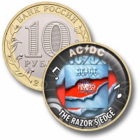 Коллекционная монета AC/DC #25 THE RAZOR`S EDGE