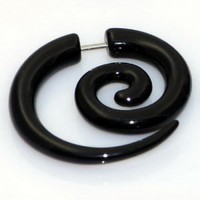 Расширитель-обманка Спираль. Чёрная (6мм) (1шт)