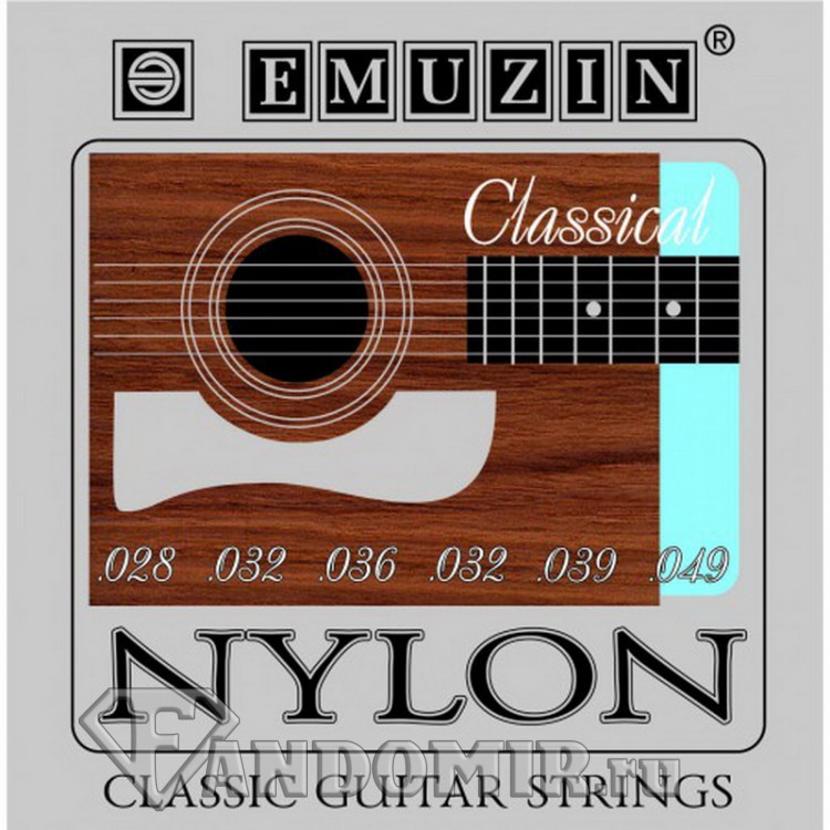 Струны EMUZIN 6 С371 28-49 Nylon Classical. Классика (нейлон+серебро)