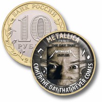 Коллекционная монета METALLICA #27 СИНГЛ THE DAY THAT NEVER COMES