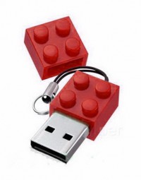 Флешка LEGO блок. Красный (8Gb)
