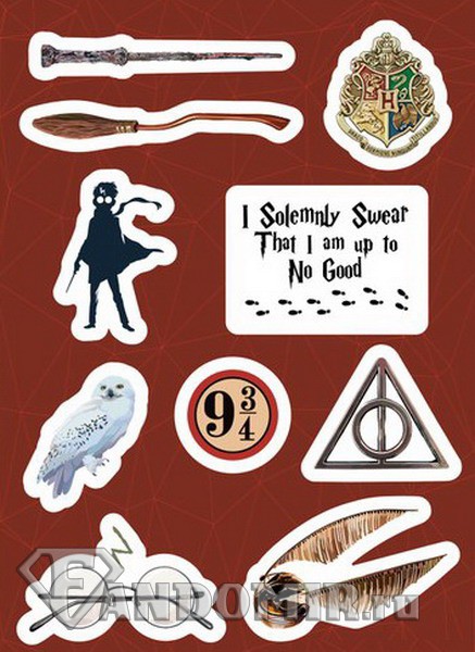Стикер лист "Гарри Поттер"