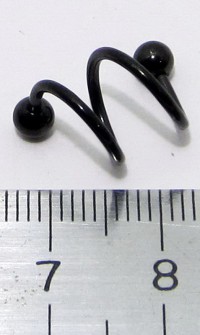 Твистер с шариками двойной. Black (1,2-8-4) (1шт)