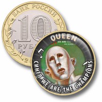 Коллекционная монета QUEEN #29 СИНГЛ WE ARE THE CHAMPIONS