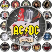 Коллекция монет AC/DC (35шт)