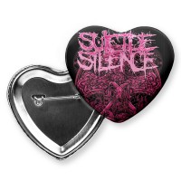 Значок-сердце SUICIDE SILENCE (много видов на выбор)