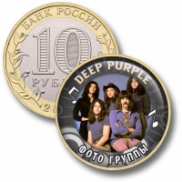 Коллекционная монета DEEP PURPLE #35 ФОТО ГРУППЫ