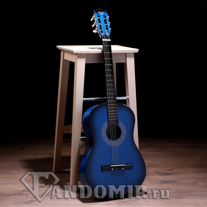 Гитара классическая синяя, 6-ти струнная (97см) 