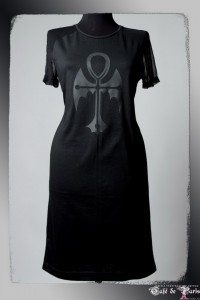 Трикотажное платье с коротким рукавом "Анх"