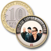 Коллекционная монета ЛЕГЕНДЫ ЗАРУБЕЖНОГО РОКА #13 U2