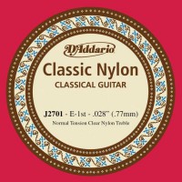 Отдельная первая струна для классической гитары D'Addario J2701 Classical, нейлон