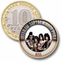 Коллекционная монета ЛЕГЕНДЫ ЗАРУБЕЖНОГО РОКА #20 KISS