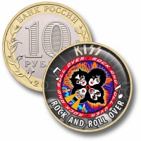 Коллекционная монета KISS #16 ROCK AND ROLL OVER