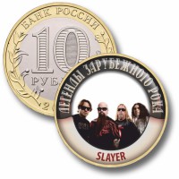 Коллекционная монета ЛЕГЕНДЫ ЗАРУБЕЖНОГО РОКА #30 SLAYER