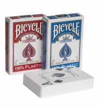 Карты для покера Bicycle Prestige 100% пластик (красная рубашка)