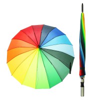 Зонт-трость Радуга, полуавтоматический, R=46см