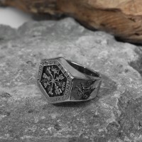 Кольцо Асгард, чернёное серебро