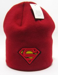 Шапка-колпак ЛОГО "Superman" вышивка колпак. Красная