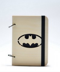 Скетчбук Batman Classic logo. С деревянной обложкой