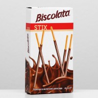 Бисквитные палочки BISCOLATA покрытые молочным шоколадом (40г)