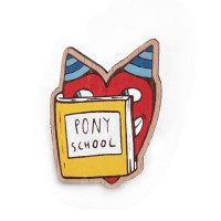 Значок Waf-Waf - Сердце со скетчбуком (Ponyschool)