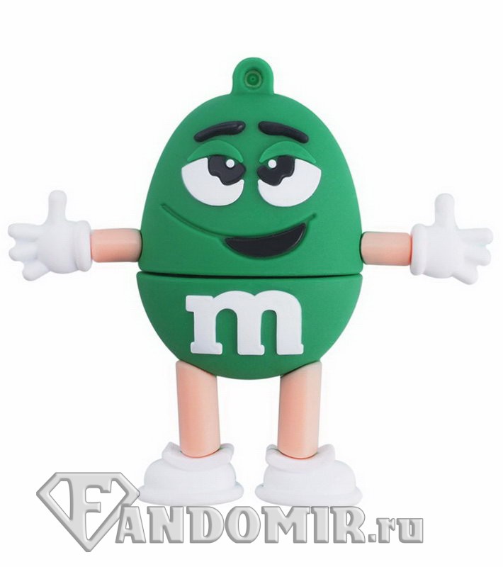 Флешка M&M. Зелёный (16Gb) 