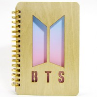 Скетчбук BTS #6 с деревянной обложкой