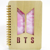 Скетчбук BTS #7 с деревянной обложкой
