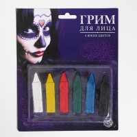 Грим для лица, карандаши, 6 цветов