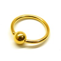 Кольцо с шариком. Gold