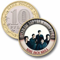 Коллекционная монета ЛЕГЕНДЫ ЗАРУБЕЖНОГО РОКА #48 NINE INCH NAILS